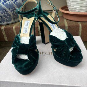Jimmy Choo Heloise Heels Platform Sandals Women's Size 11 US / 41 EU *fits 10 US